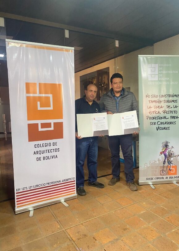 Convenio de colaboración mutua con el Colegio de Arquitectos de Bolivia (CAB)