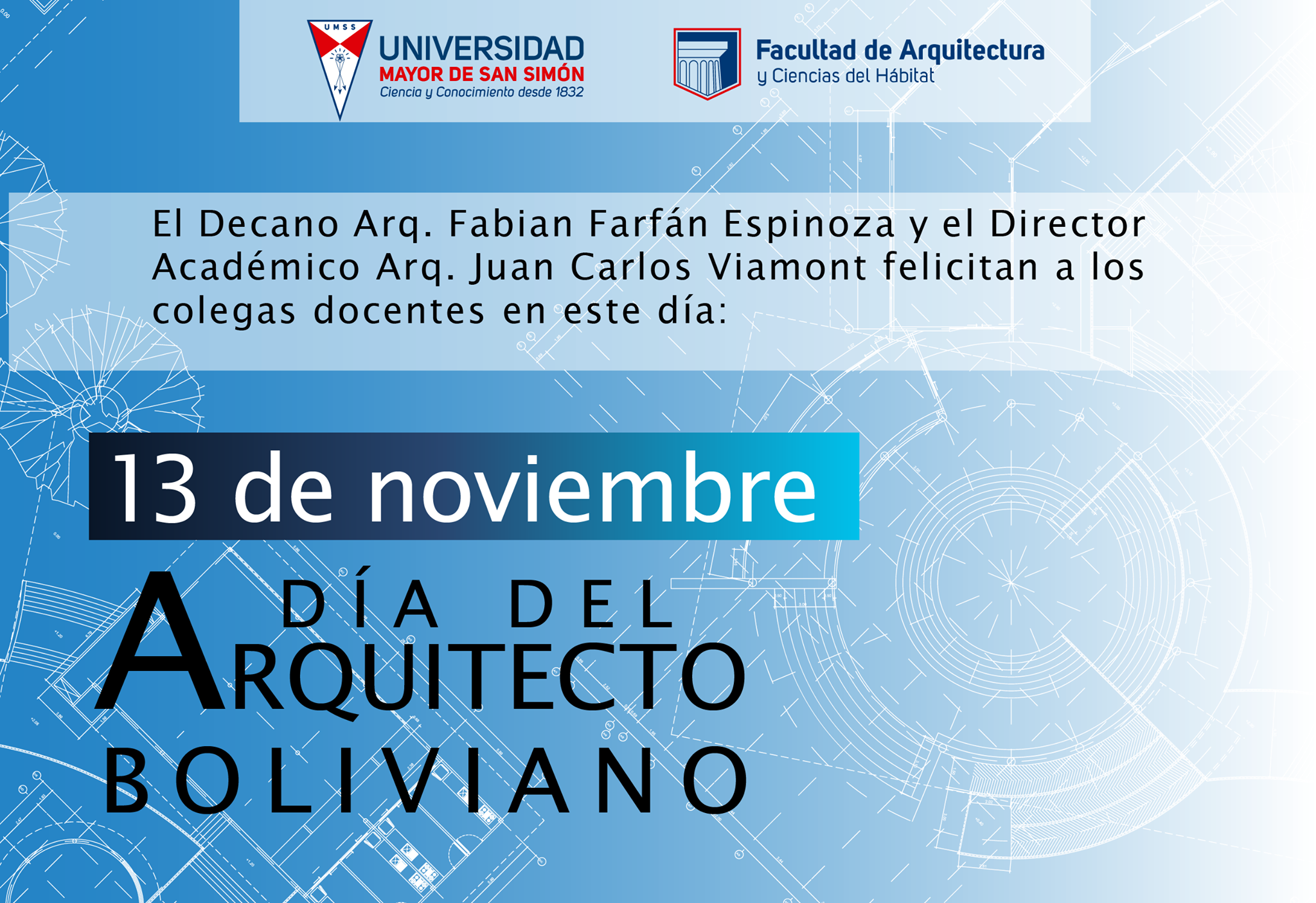 13 de noviembre día del Arquitecto Boliviano.